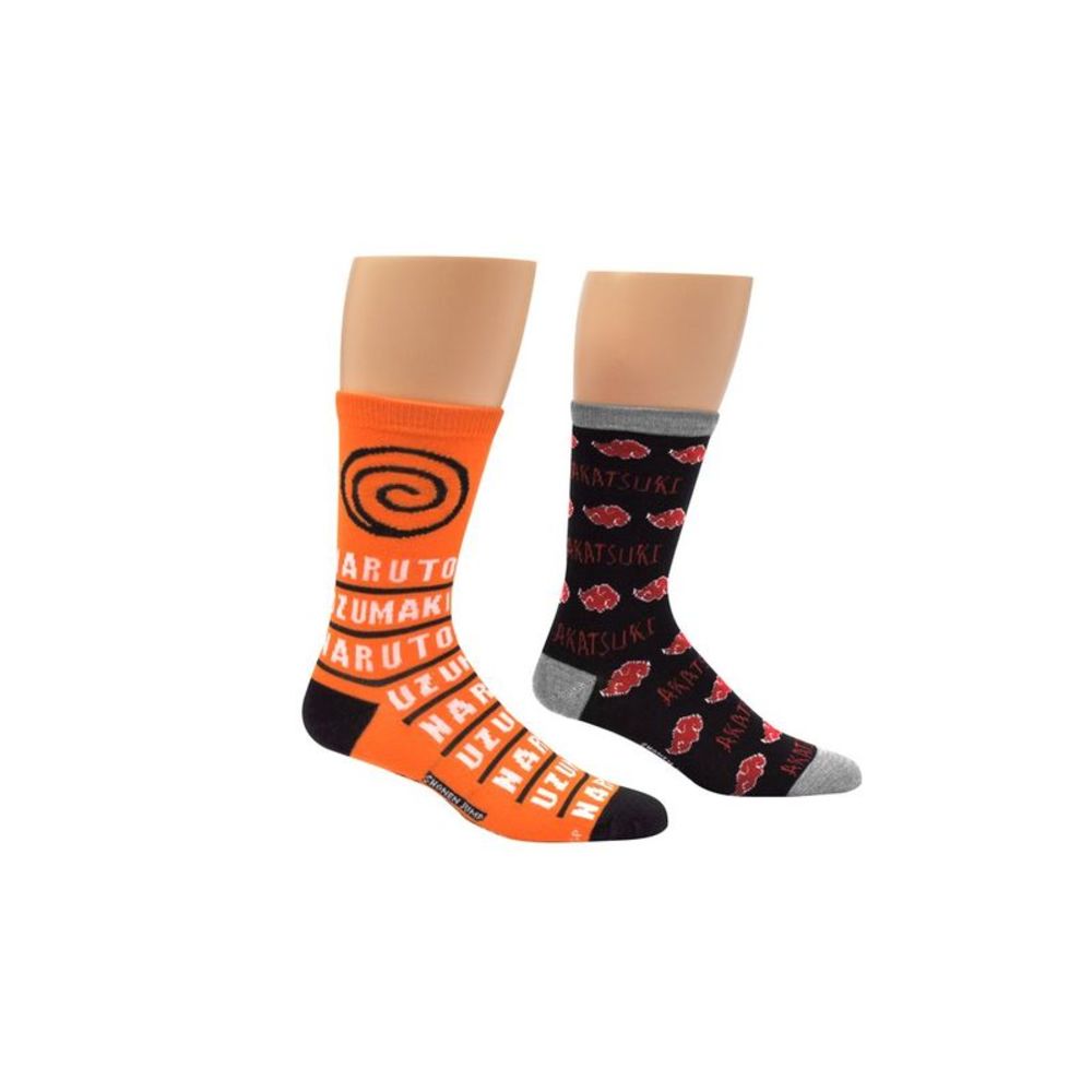 Naruto Shippuden 2 Pair Pack Crew Socks, One Size